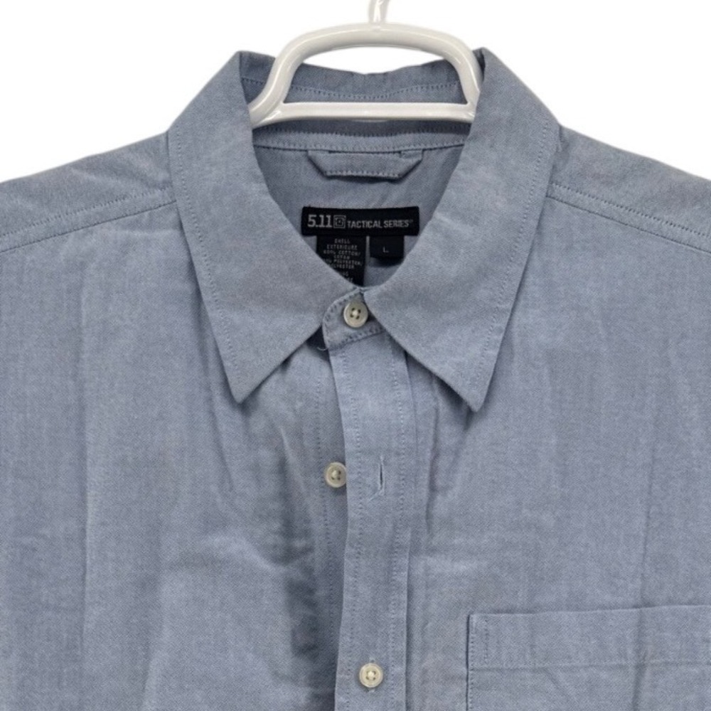 5.11 Tactical Series Mens Blue Long Sleeve Button Down Shirt Mesh Lined Large